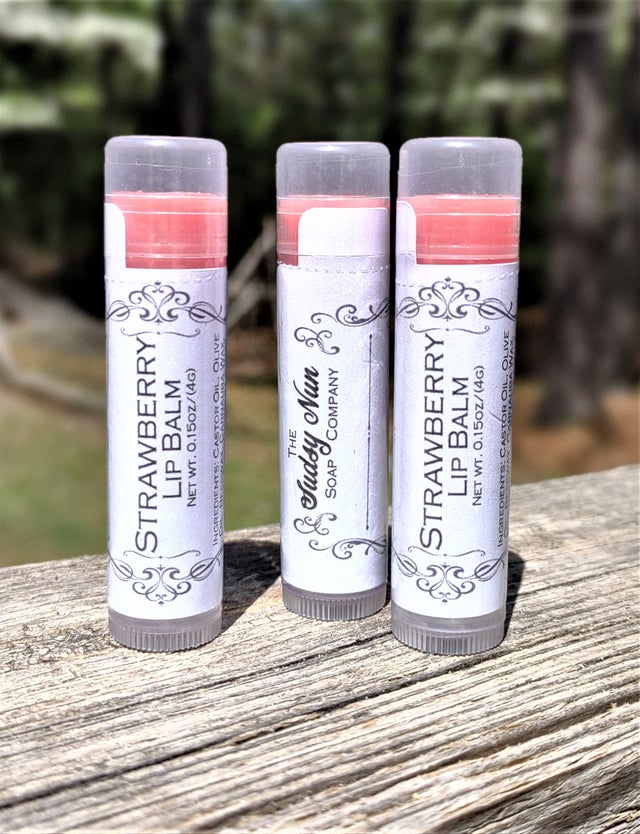 Strawberry Lip Balm by The Sudsy Nun Soap Company